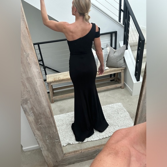 Betsy & Adam black ball gown wedding black tie event prom winter formal NWOT 4 - Picture 7 of 13